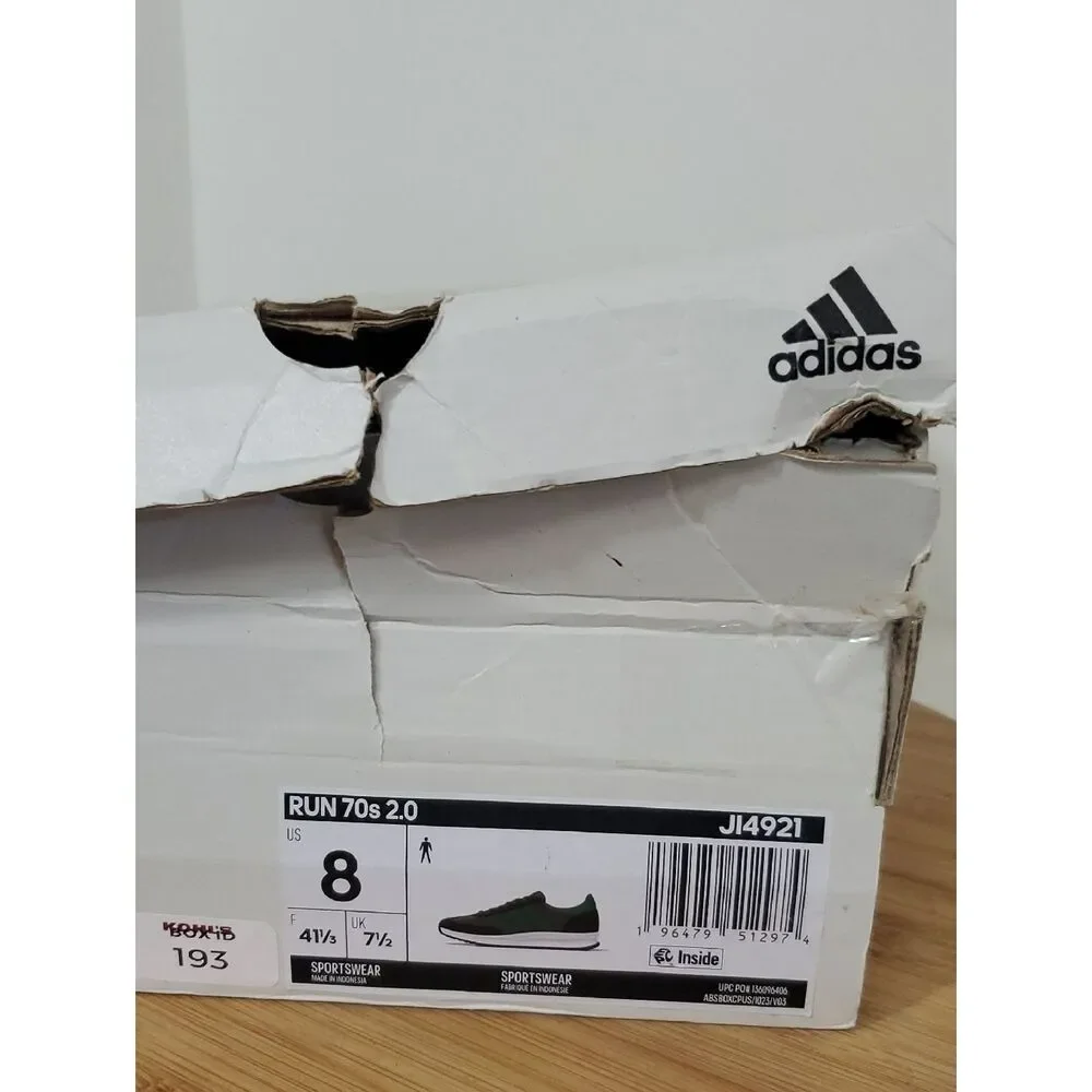 adidas Run 70s 2.0 Sneakers Grey Green Men's 8 NIB
